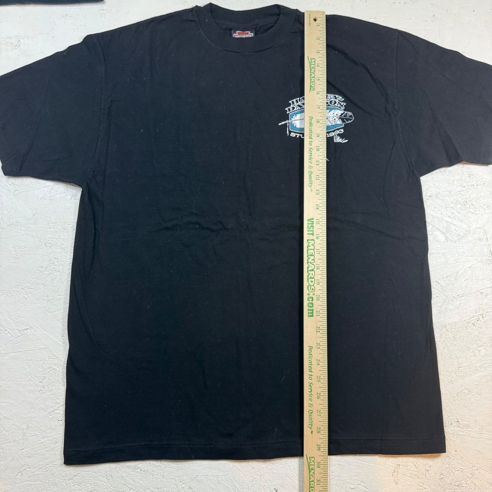 Vintage Harley-Davidson Sturgis 1993 Willie G Feather Graphic T-Shirt – Black, X - Picture 6 of 14